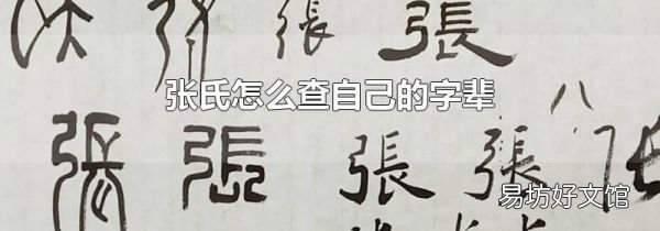 张氏怎么查自己的字辈