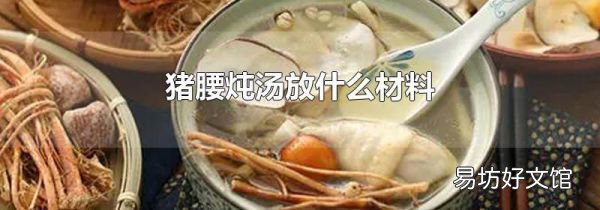 猪腰炖汤放什么材料