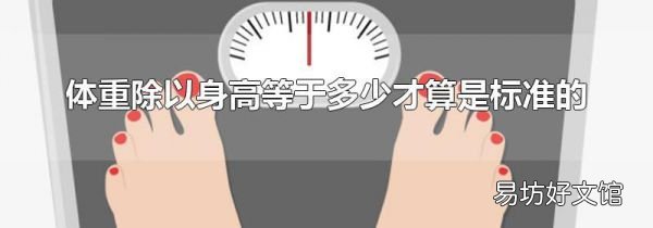 体重除以身高等于多少才算是标准的