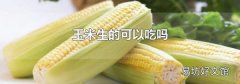 玉米生的可以吃吗