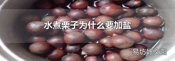 水煮栗子为什么要加盐