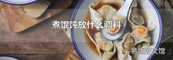 煮馄饨放什么调料