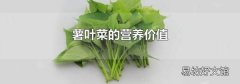 薯叶菜的营养价值