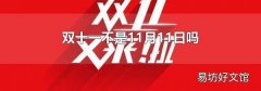 双十一不是11月11日吗