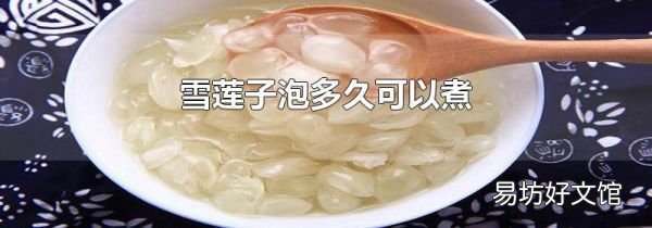 雪蓮子泡多久可以煮