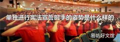 单独进行宪法宣誓时手的姿势是什么样的
