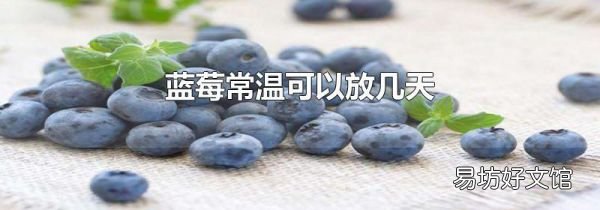 蓝莓常温可以放几天