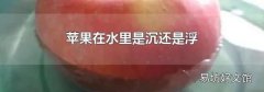苹果在水里是沉还是浮