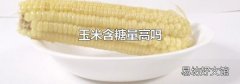 玉米含糖量高吗