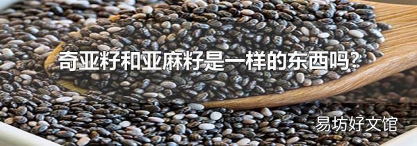 奇亞籽和亞麻籽是一樣的東西嗎?