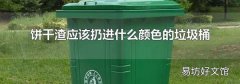 饼干渣应该扔进什么颜色的垃圾桶