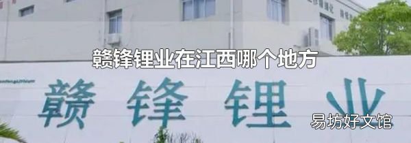 赣锋锂业在江西哪个地方
