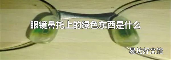 眼镜鼻托上的绿色东西是什么