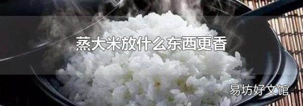 蒸大米放什么東西更香