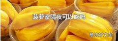 菠萝蜜隔夜可以吃吗