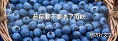 蓝莓要不要洗了再吃