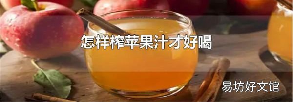 怎樣榨蘋果汁才好喝