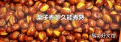 栗子煮多久能煮熟