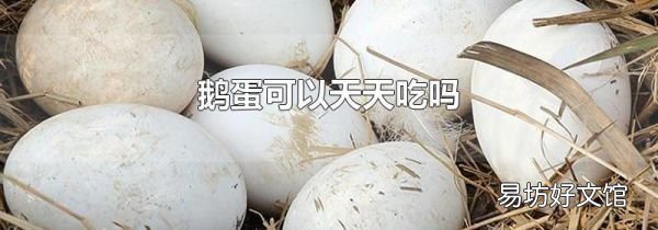 鹅蛋可以天天吃吗