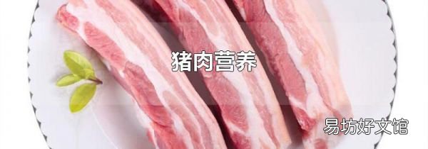 猪肉营养