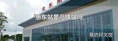 惠东站是高铁站吗