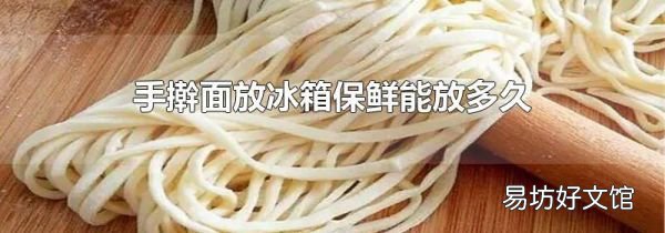 手搟面放冰箱保鮮能放多久