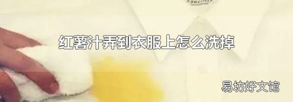 红薯汁弄到衣服上怎么洗掉