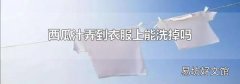 西瓜汁弄到衣服上能洗掉吗