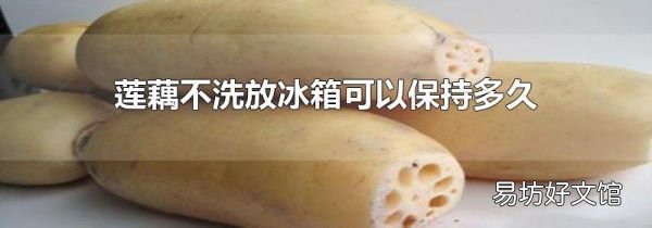 莲藕不洗放冰箱可以保持多久