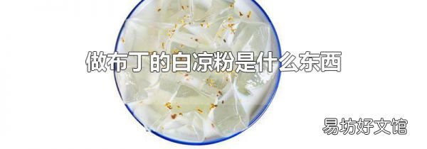 做布丁的白凉粉是什么东西