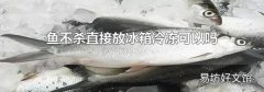 鱼不杀直接放冰箱冷冻可以吗