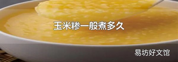 玉米糁一般煮多久