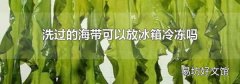 洗过的海带可以放冰箱冷冻吗