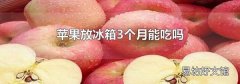 苹果放冰箱3个月能吃吗