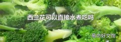 西兰花可以直接水煮吃吗