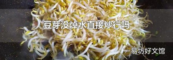 豆芽没焯水直接炒行吗
