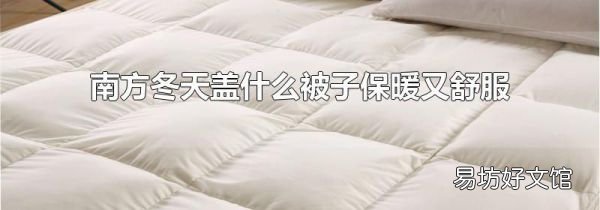 南方冬天盖什么被子保暖又舒服