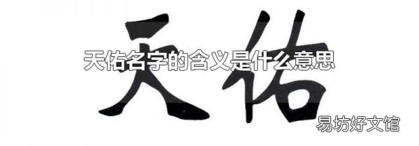 天佑名字的含义是什么意思