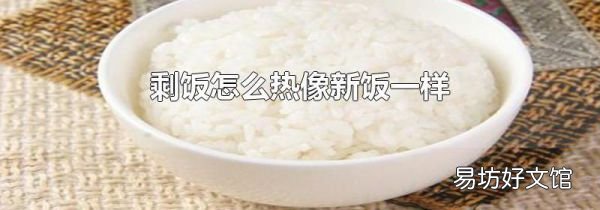 剩饭怎么热像新饭一样