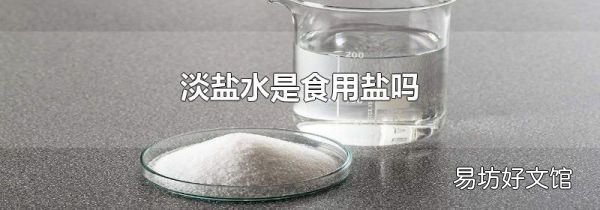 淡盐水是食用盐吗