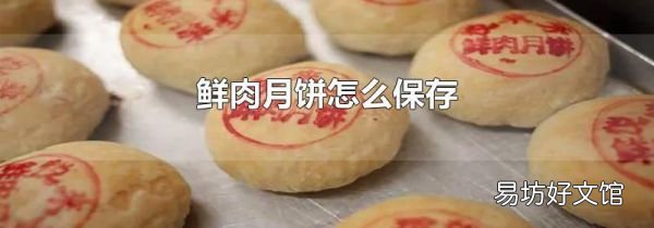 鮮肉月餅怎么保存
