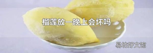 榴莲放一晚上会坏吗