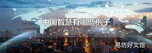 中國智慧有哪些例子