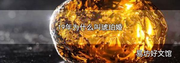 19年为什么叫琥珀婚