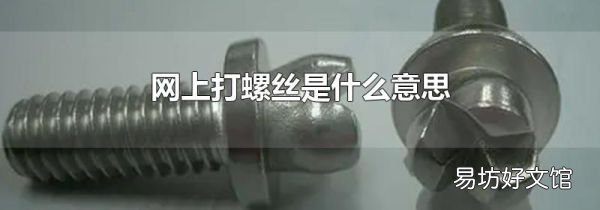 网上打螺丝是什么意思