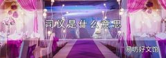 司仪是什么意思