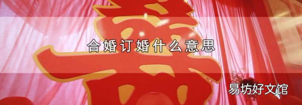 合婚订婚什么意思