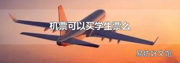 机票可以买学生票么