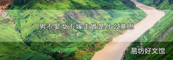 男不娶女不嫁走婚是什么意思