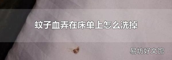 蚊子血弄在床单上怎么洗掉